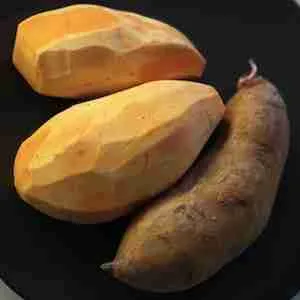 Image of sweet potato as Week 20 size guide