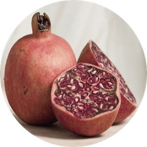 Image of a pomegranate to highlight size of baby in week 24